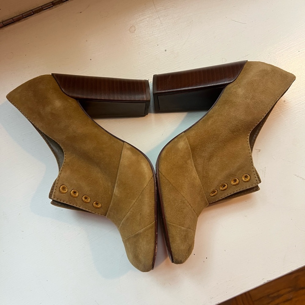 Tory Burch Suede Leather Ankle Boots 7 - Picture 4 of 11